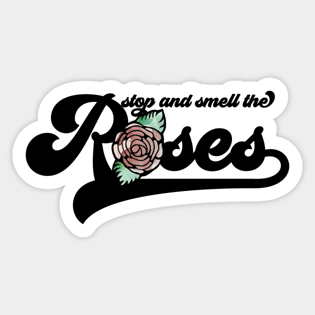 Stop and Smell the Roses Athletic Sticker by bubbsnugg